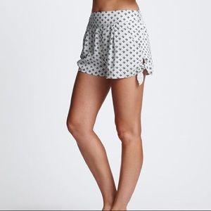 Free People Grey & Black Printed Shorts
